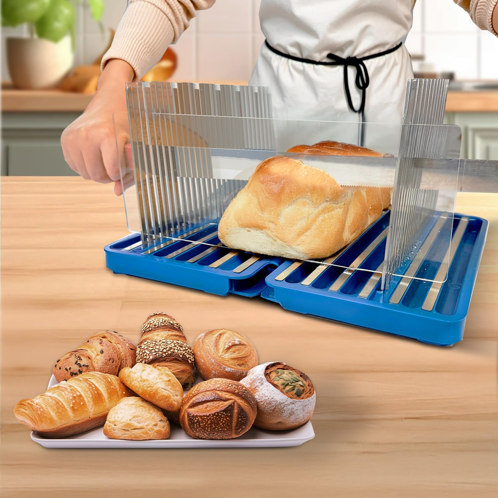 Gifhomfix cortador de pan apto para lavavajillas, práctico y duradero.
