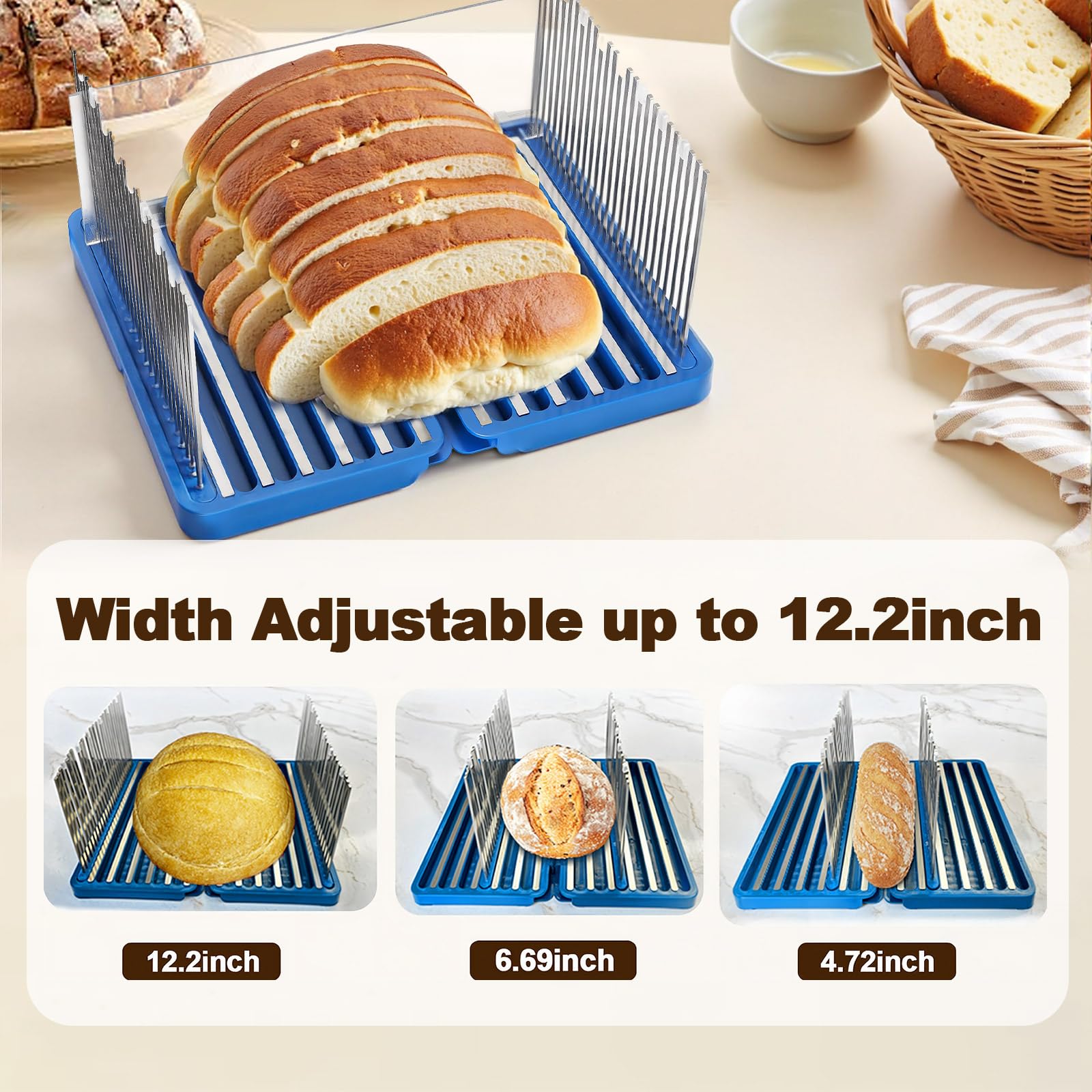 Gifhomfix cortador de pan plegable para ahorrar espacio en la cocina.