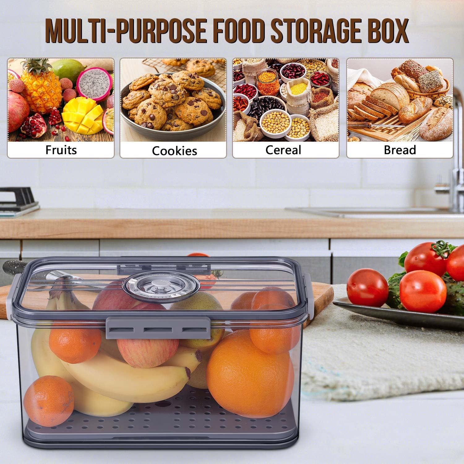 Gifhomfix panera-material-bpa-free-transparente: permite ver el estado de los alimentos.