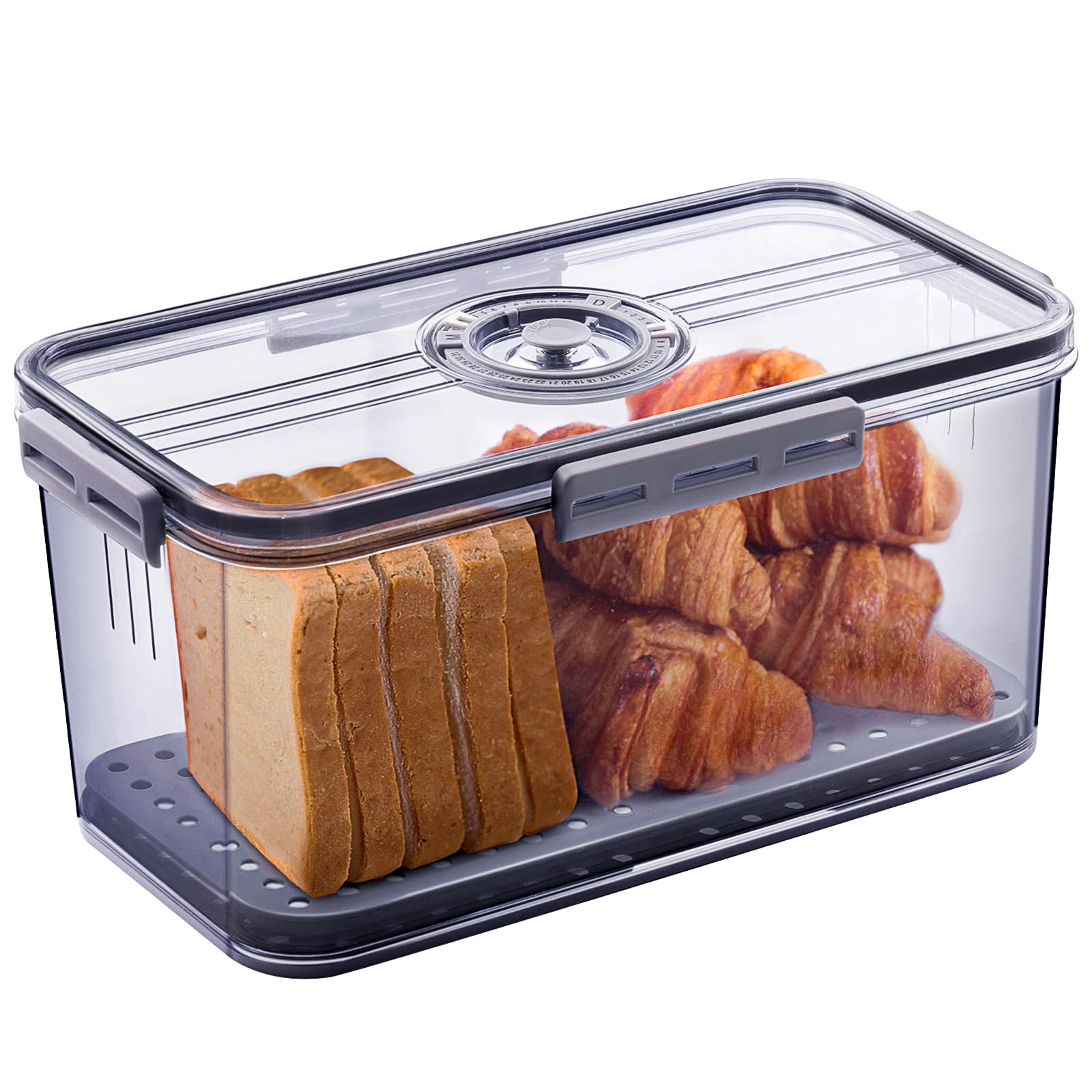 Gifhomfix Panera con cierre hermético de silicona para mantener el pan fresco y sabroso.