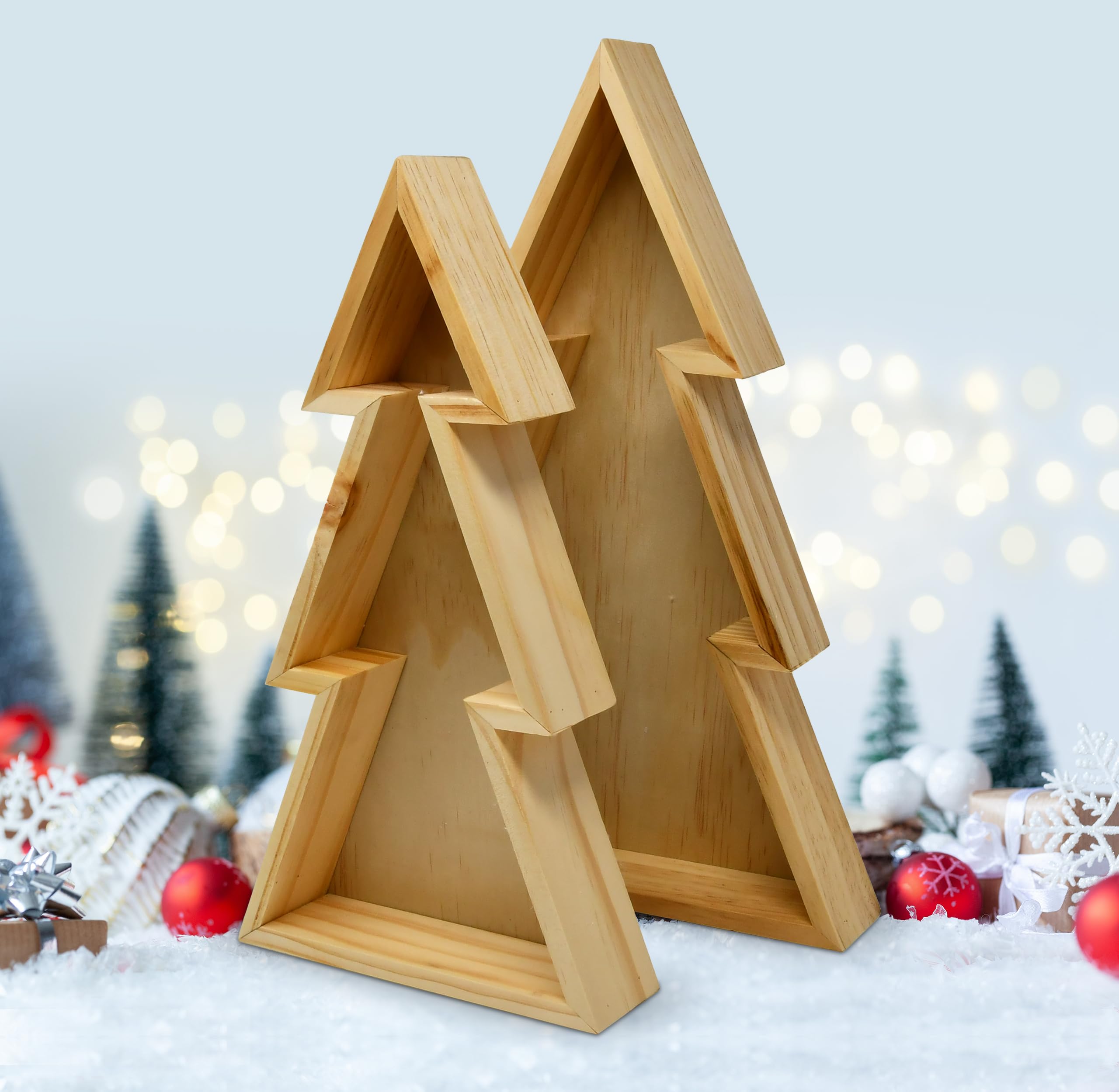 Decoración de mesa Gift Boutique con bandeja en forma de árbol navideño.