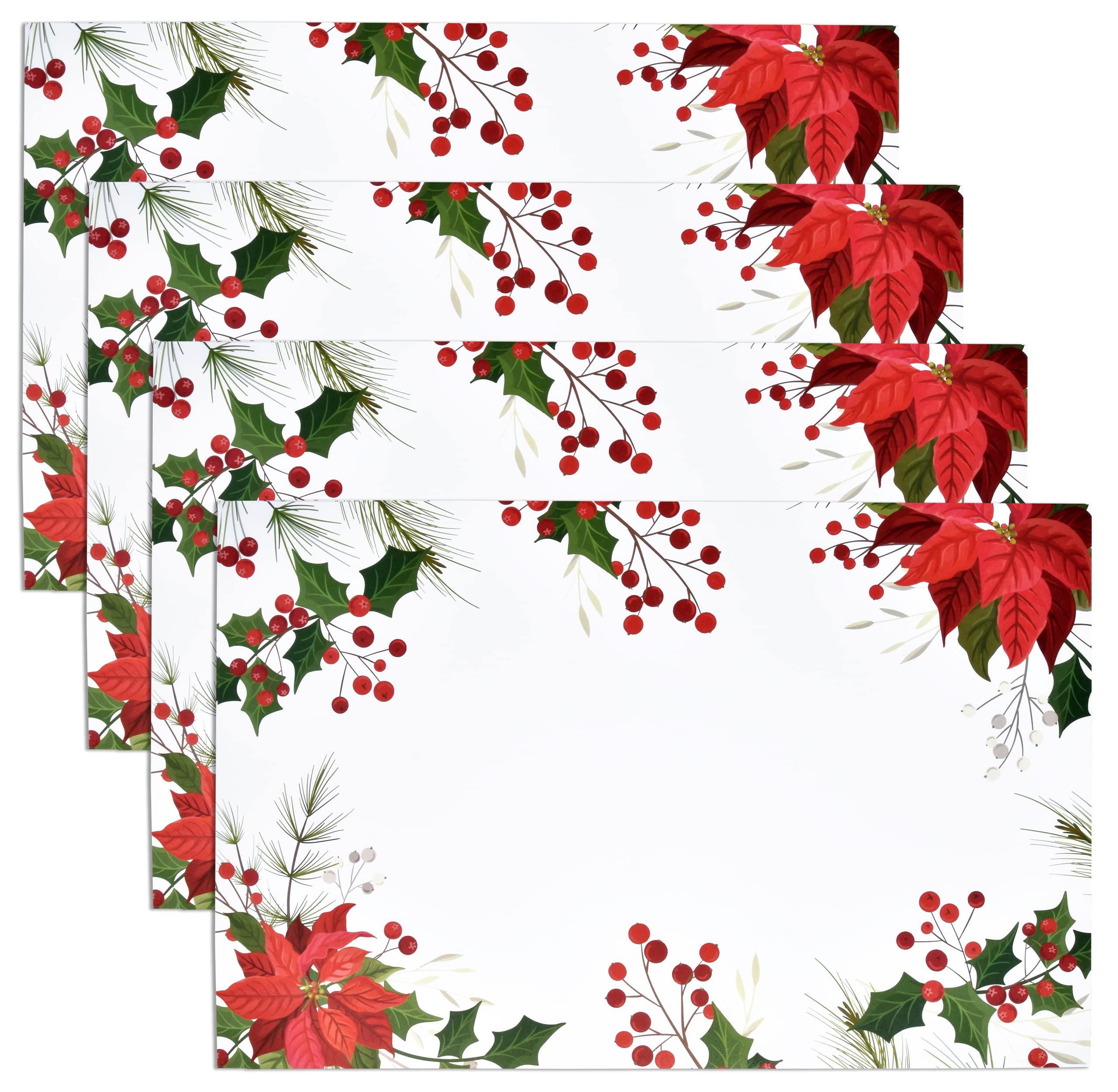 Gift Boutique mantel navidad hojas acebo verdes, aporta toque festivo sin complicaciones.