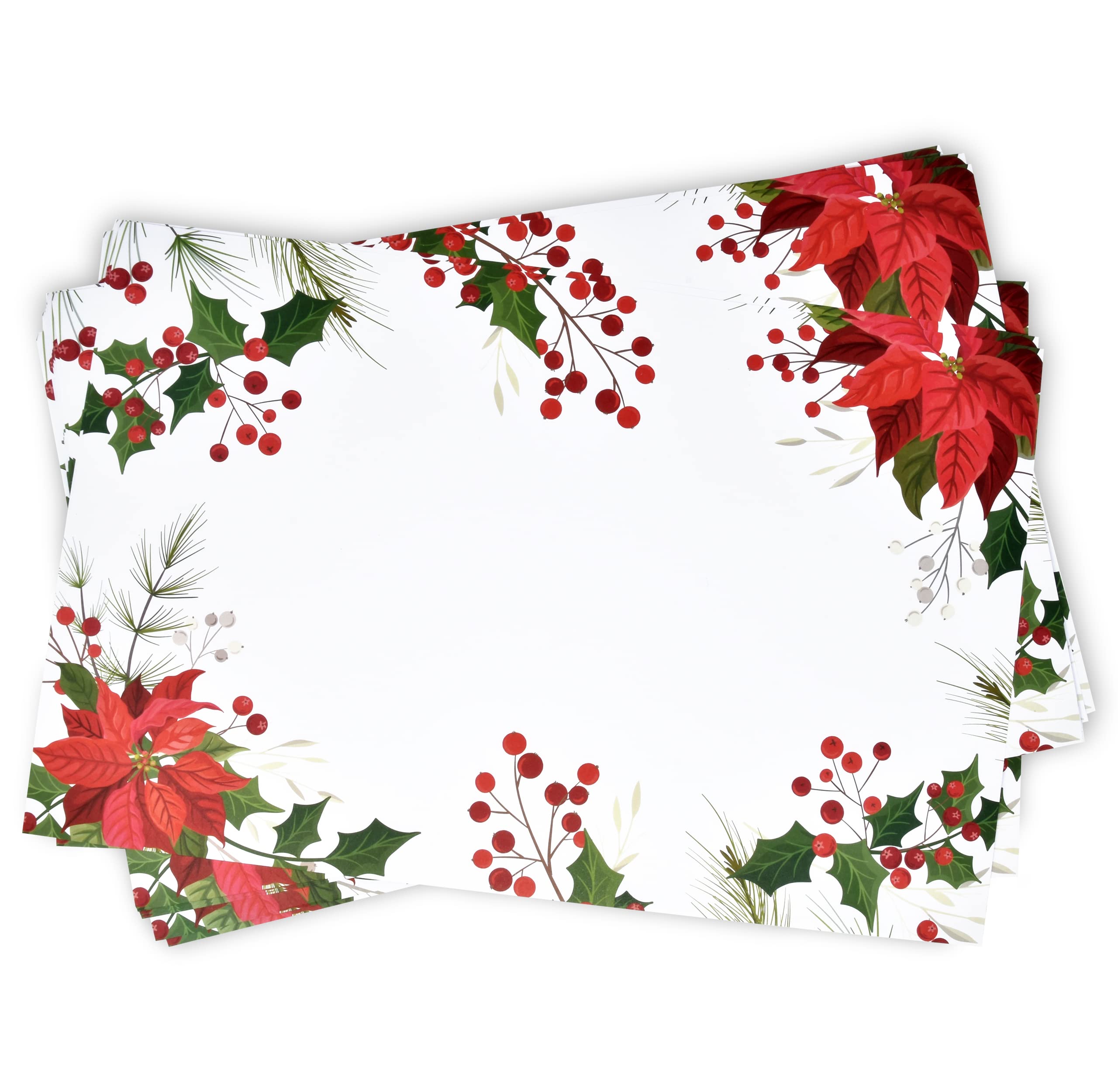 Gift Boutique mantel rectangular 11x17, tamaño perfecto para comidas navideñas.