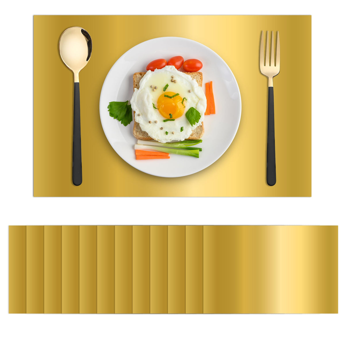 Gift Boutique manteles dorados rectangulares, 50 uds, ideal para cenas formales.