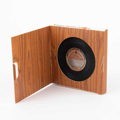 Gift Republic destapador vinilo, detalle arte, perfecto para coleccionistas y regalos únicos.