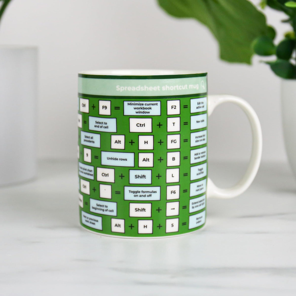 Gift Republic: taza de atajos para hoja de cálculo, perfecto para organizar tareas