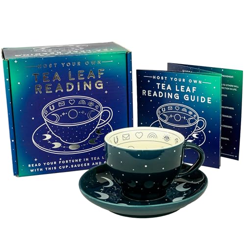 Taza y platillo Gift Republic, perfecto para ritual de lectura de té.