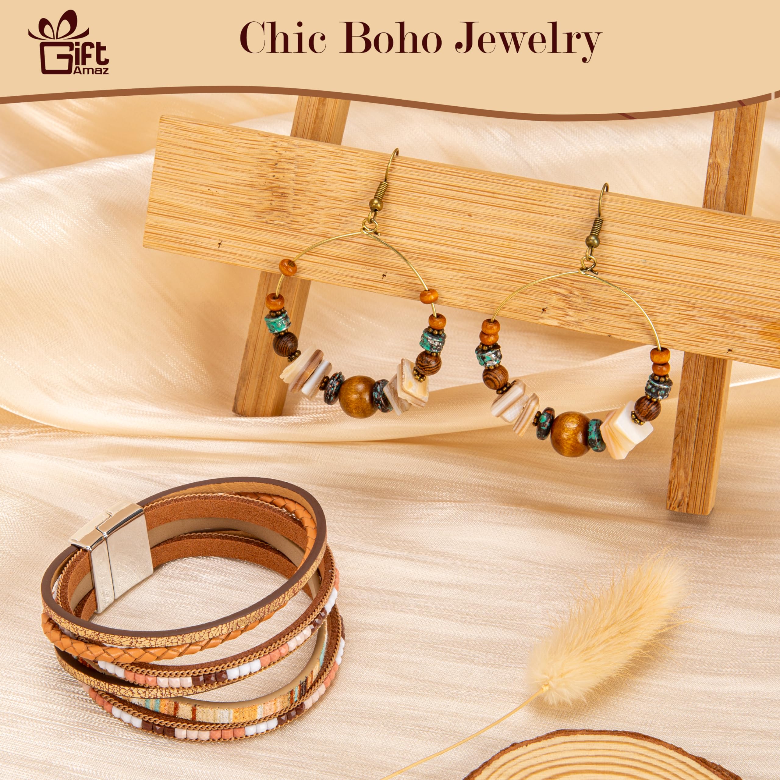 GiftAmaz aretes western únicos, regalo moderno y versátil.