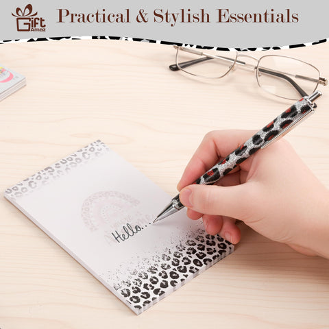 GiftAmaz boligrafo leopardo: escritura suave para notas.