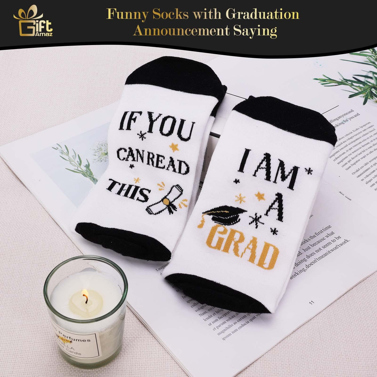 GiftAmaz vela aromática de graduación para relajarse