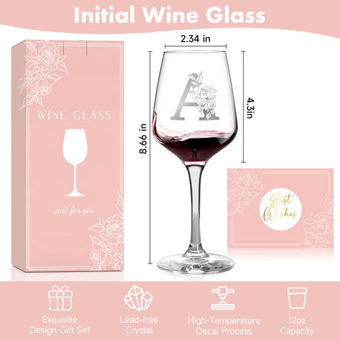 Vaso GiftHarbor con monograma para celebrar cumpleaños o aniversarios.