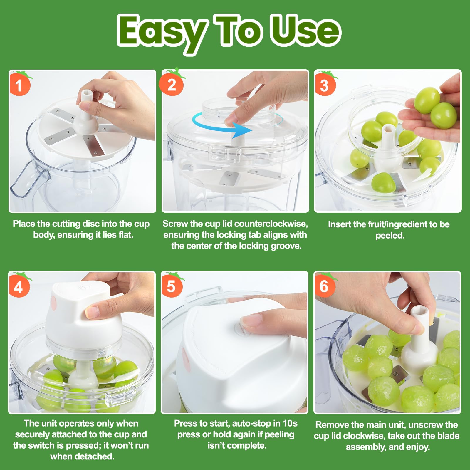 GiftmiyHime máquina para pelar uvas automática para ahorrar tiempo.