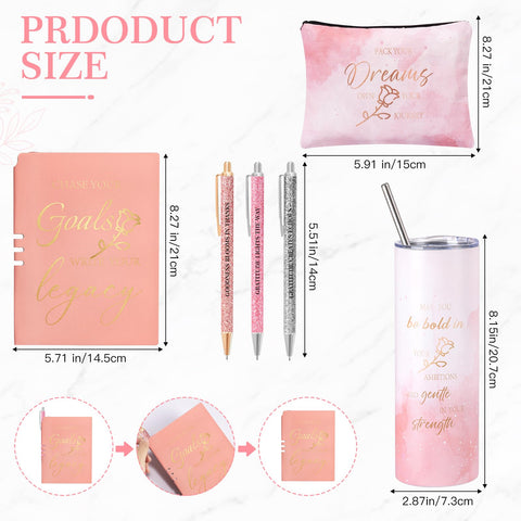 Nece ser GiftPeak con frase inspiradora, perfecto para cosméticos y objetos pequeños.