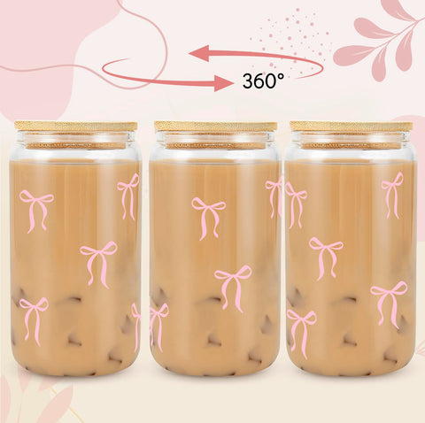 Vaso GiftPeak con tapa de bambú, evita derrames y mantiene bebidas frescas