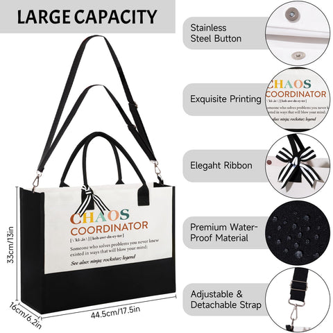 GiftPioneer bolsa tote material alta calidad, duradera para uso diario.