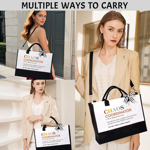 GiftPioneer bolsa tote strap ajustable, tres formas de llevarla para comodidad.