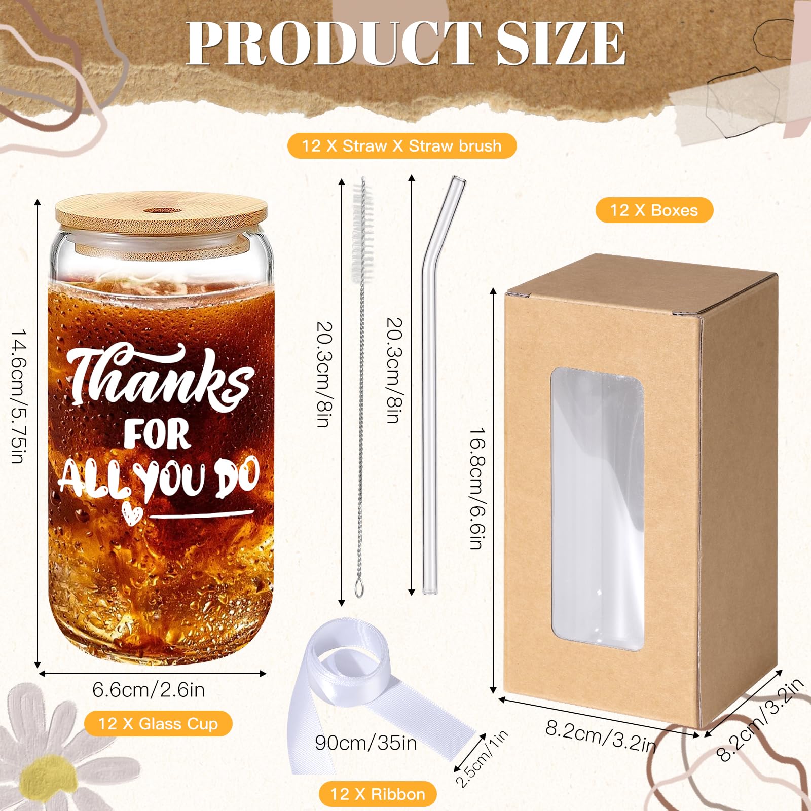 GiftPioneer doce cajas regalo con lazo, perfectas para agradecer