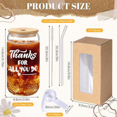 GiftPioneer doce cajas regalo con lazo, perfectas para agradecer