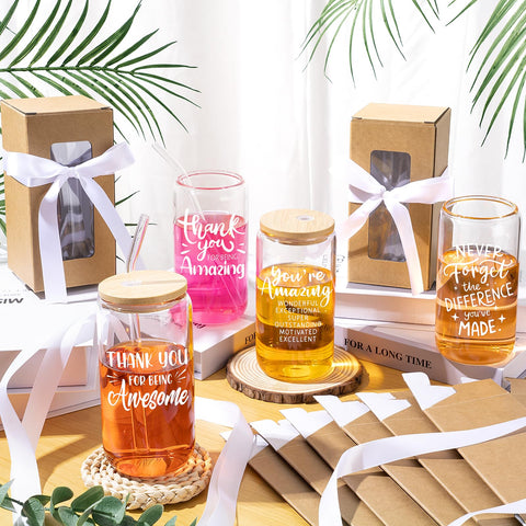 Tapas de bambú GiftPioneer para vaso cristal, mantiene la bebida segura.