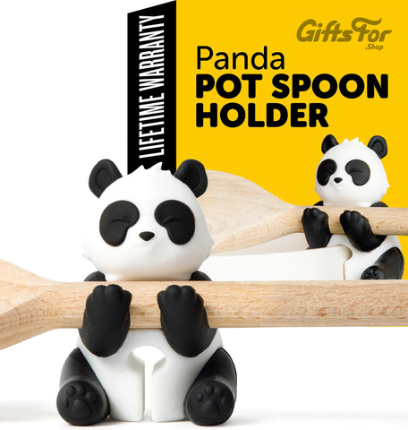 GiftsFor .Shop panda de silicona sostiene cucharas para mantener la encimera limpia