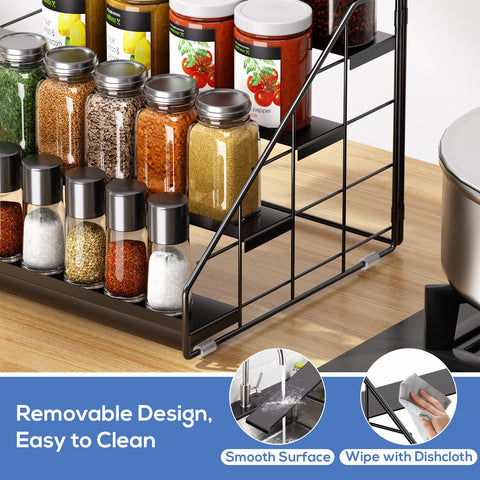 GIGIFTREE Organizador de especias: construcción duradera para uso diario en cocina