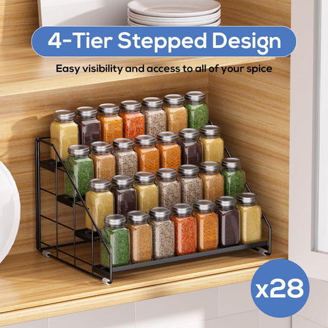 GIGIFTREE Organizador de especias: diseño vertical que maximiza espacio en alacena