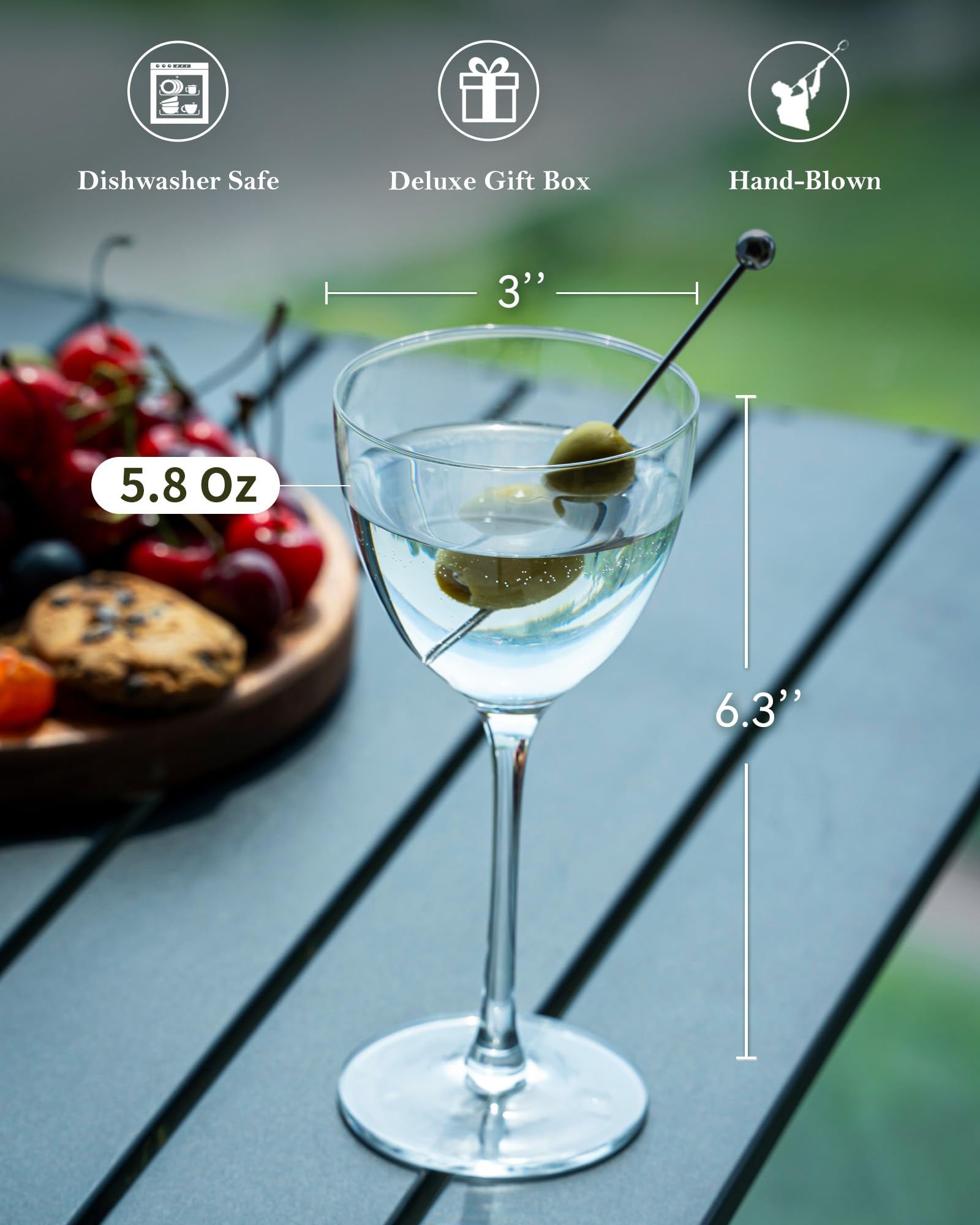 Copas Nick y Nora GIHOP para Manhattan y Cosmopolitan, equilibrio de frío y sabor.