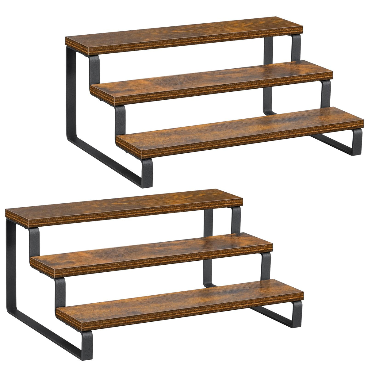 Giikin organizador de especias 3 niveles en madera para encimera, mantiene las botellas al alcance.
