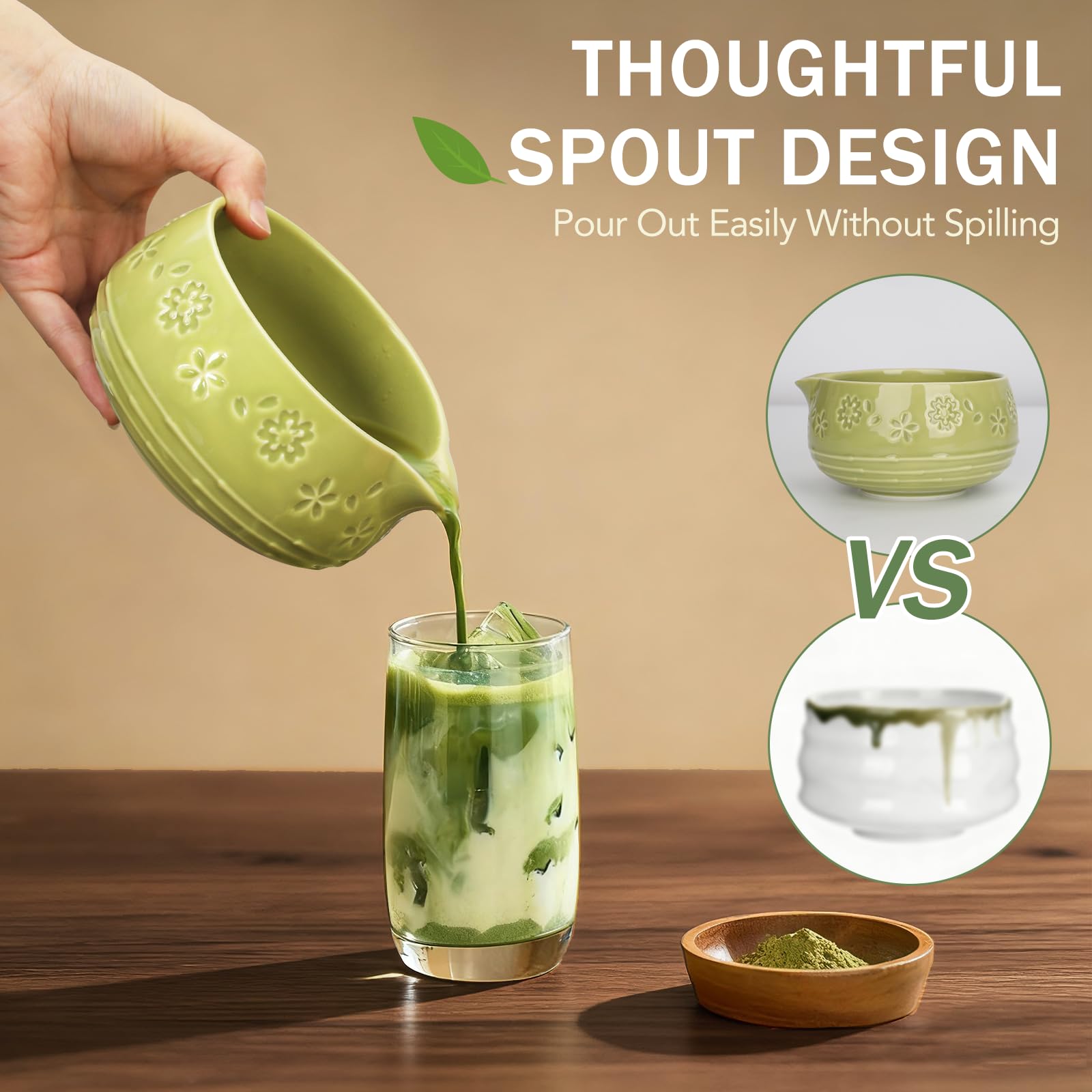 Giiouni chasen de bambú con 80 hilos para espumar matcha.