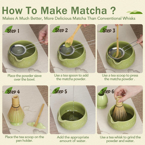 Giiouni cuchara medidora de bambú para polvo de matcha con precisión.