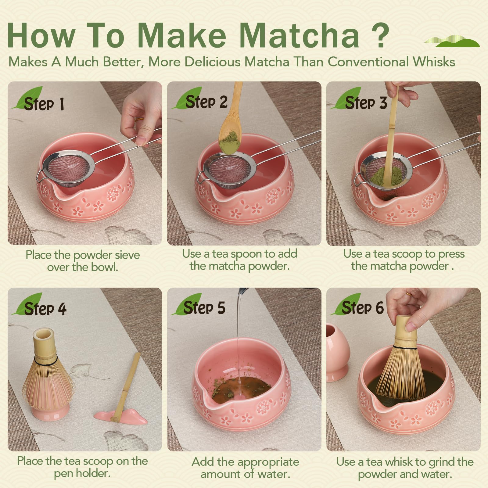 Cuchara para té Giiouni de bambú, diseño tradicional y práctico.