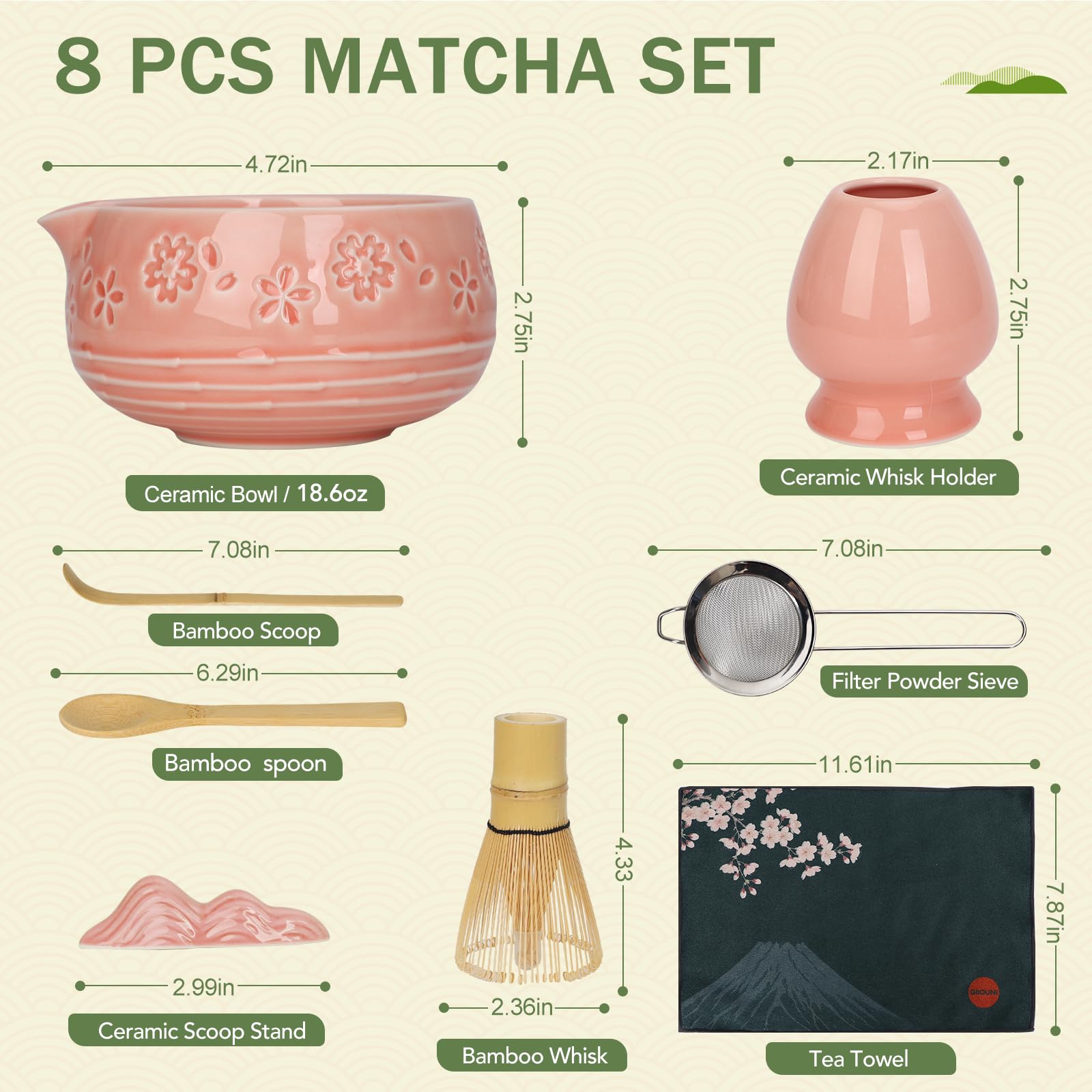 Soporte para chasen cerámico Giiouni para mantener la brocha en forma.