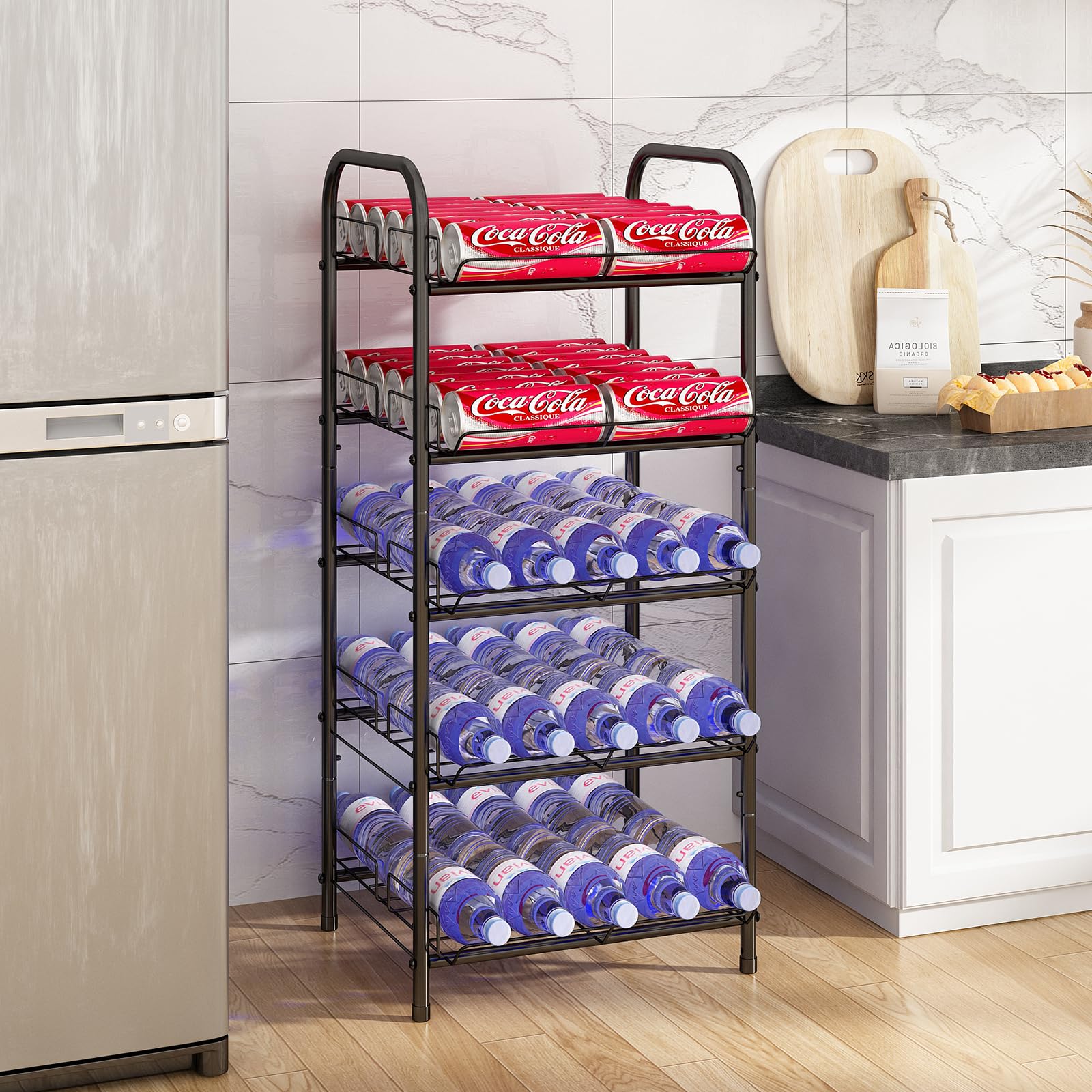 GILLAS organizador vertical de botellas de 5 estantes para la cocina.