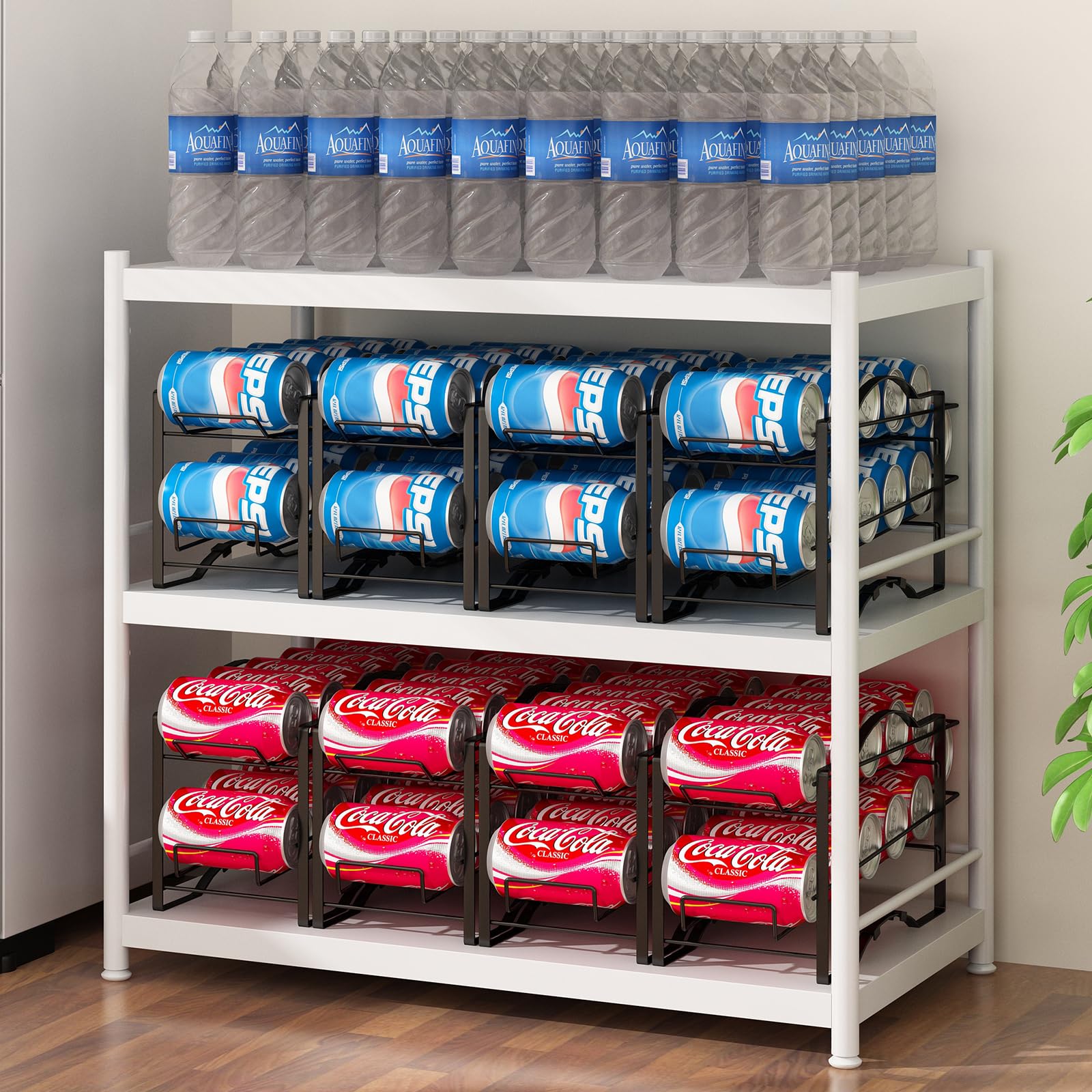 GILLAS organizador-latas-4-pack apilable para despensa, ahorra espacio.