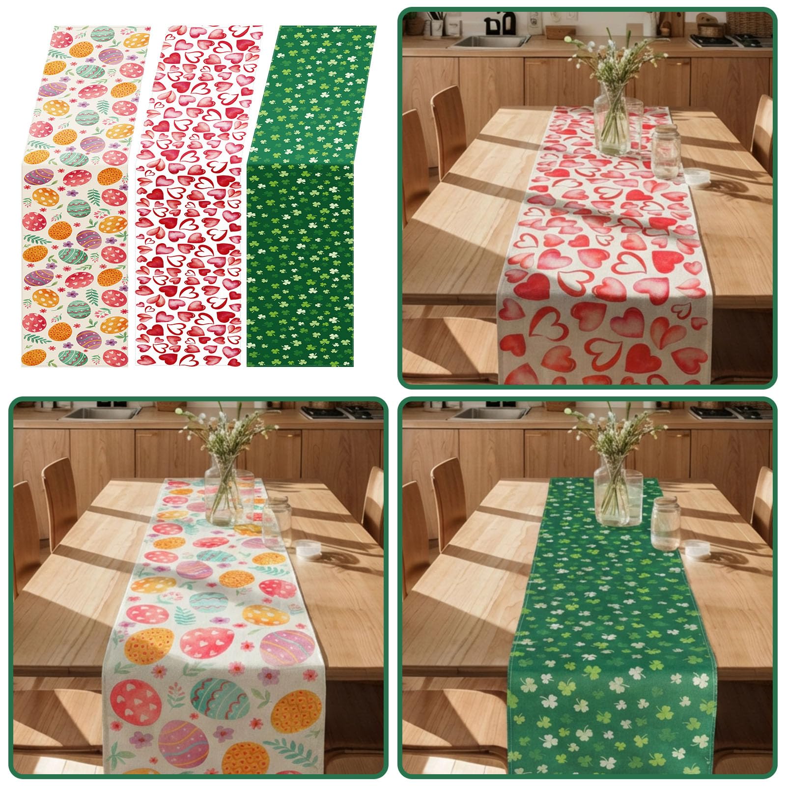 Gilprop sendero de mesa para uso interior en cocina o comedor, fácil de limpiar