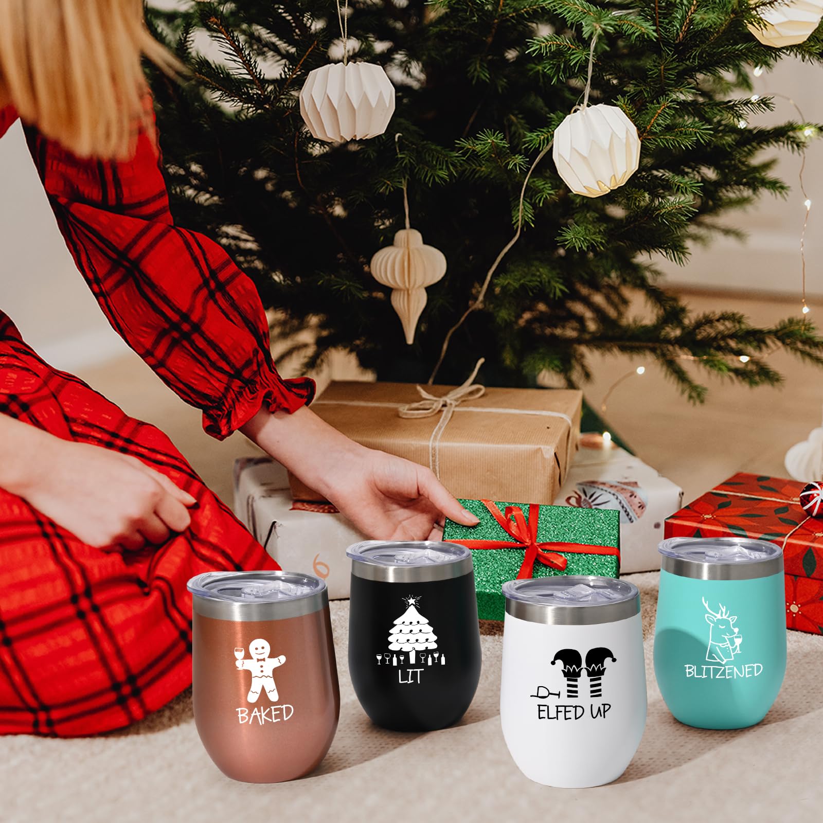 Vaso Gingrous sin tallo con cuchara incluida, regalo práctico para fiestas.