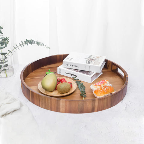 Bandeja de madera estilo rústico GinSent para exhibir plantas.