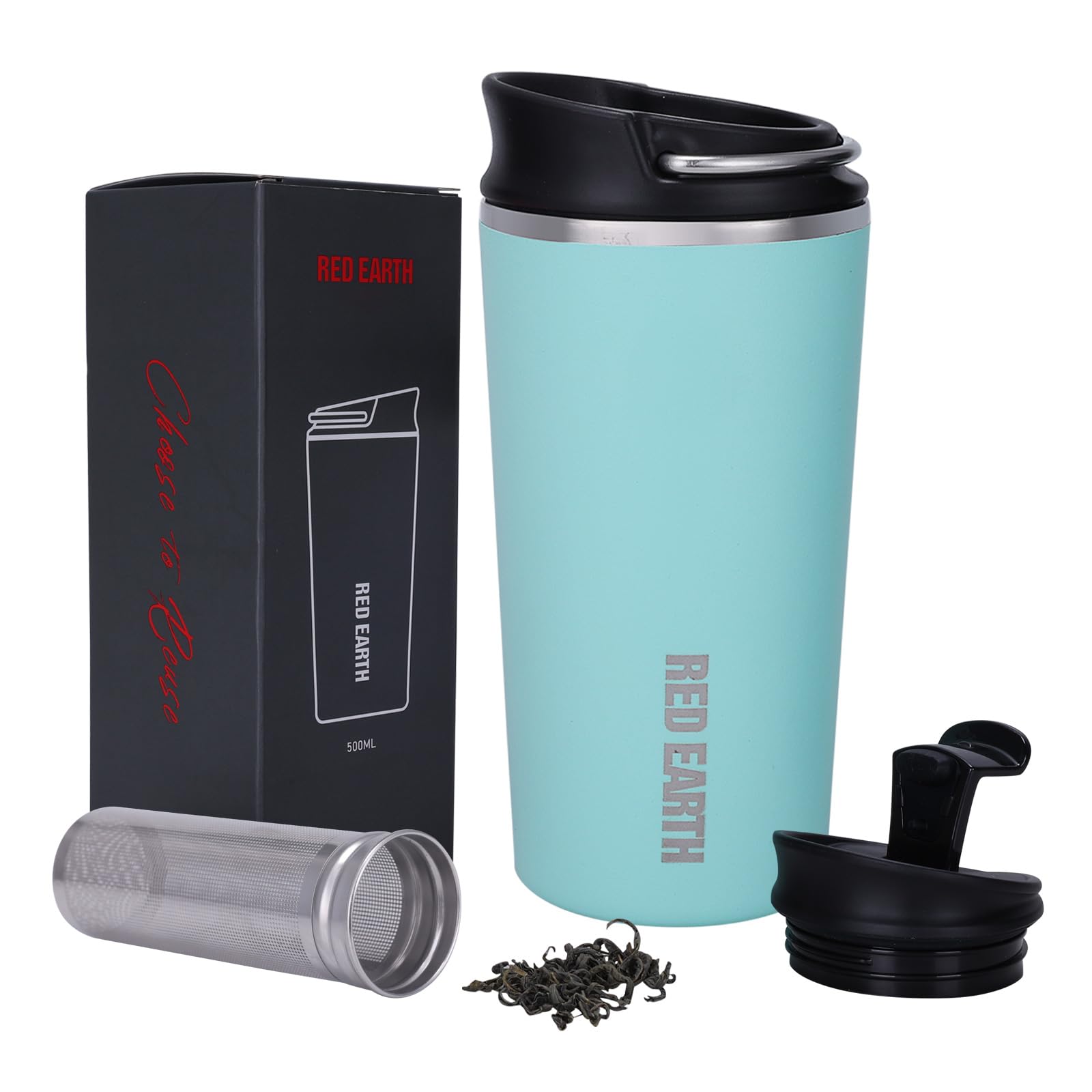 GiNT taza viaje 17oz con infusor desmontable para té en movimiento.