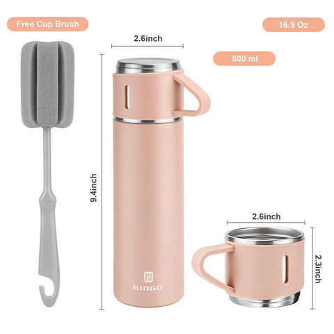 Acero inoxidable Giogd 18/8 con doble pared para bebidas frías o calientes.