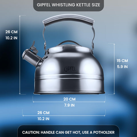 Tetera Gipfel International con asa ergonómica para un vertido cómodo.