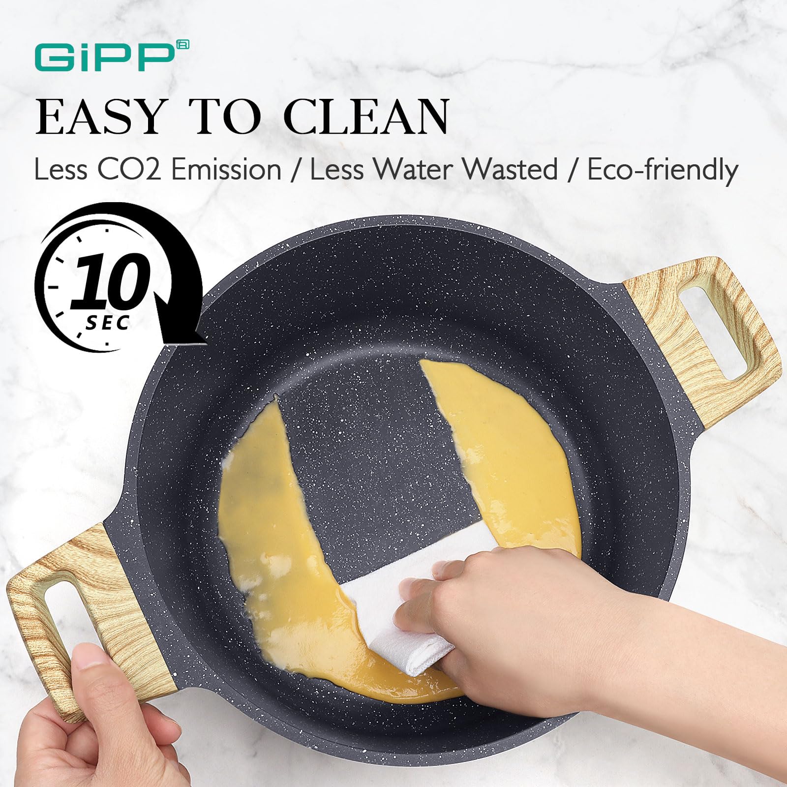 GiPP olla salsa 1,5 litros con tapa antiadherente para guisos