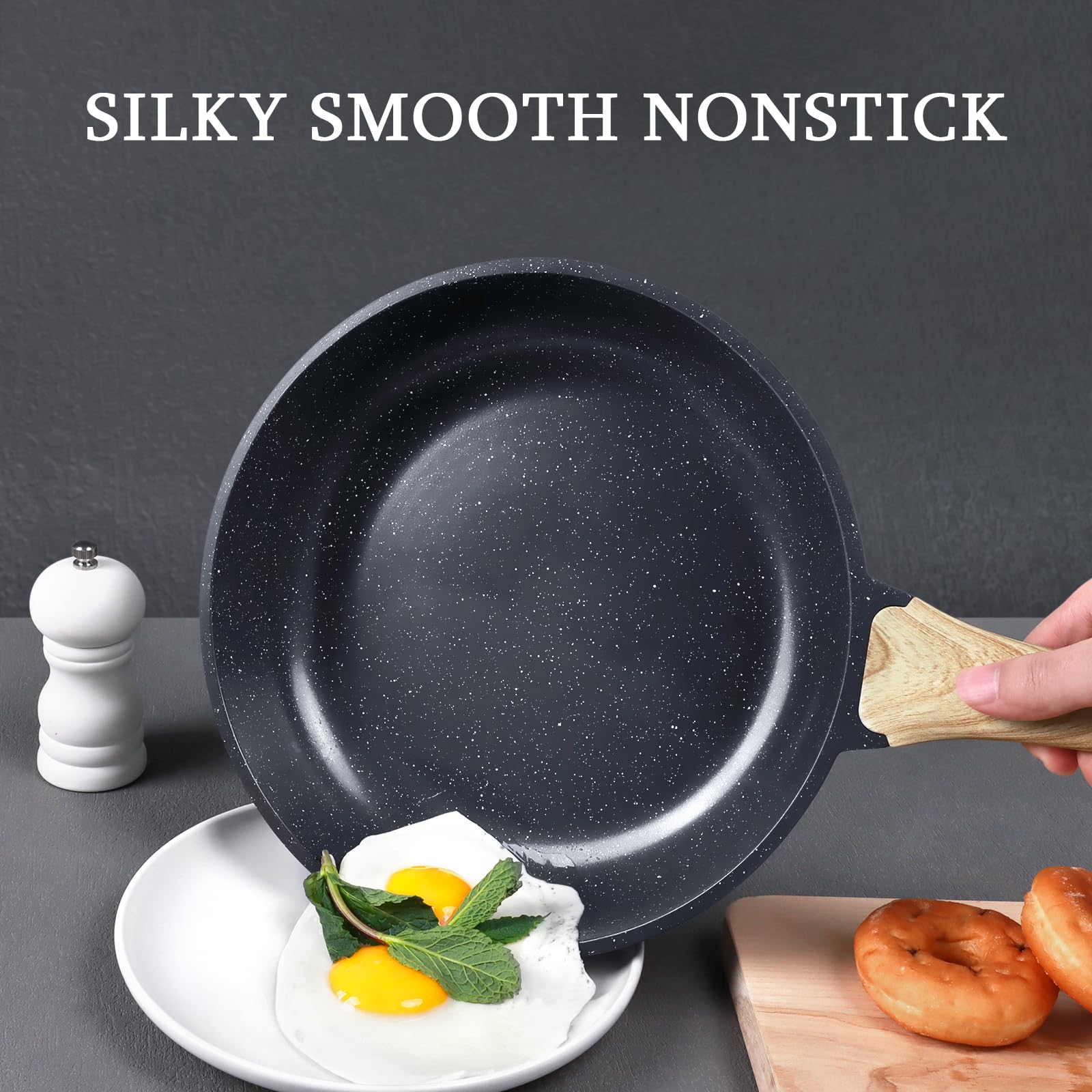 Sartén GiPP con mango ergonómico, agarre cómodo y mango que se mantiene frío