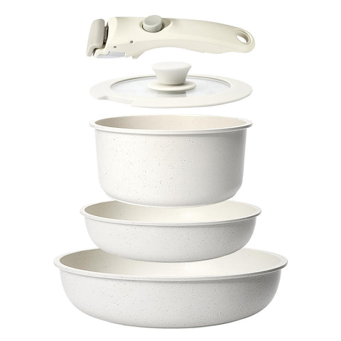 GiPP set de 5 piezas con mango desmontable para cocinar y almacenar