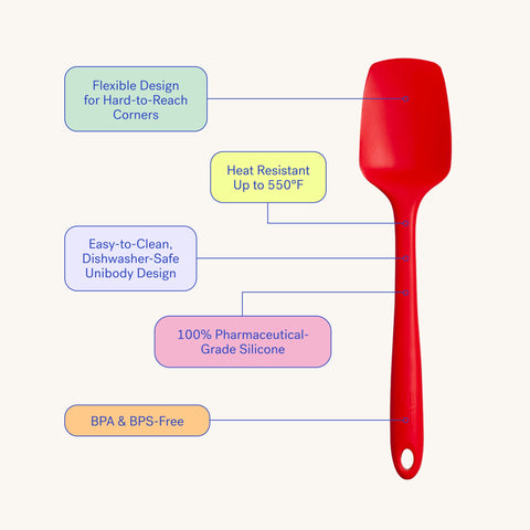 GIR Get It Right Spoonula con borde flexible para raspar con precisión