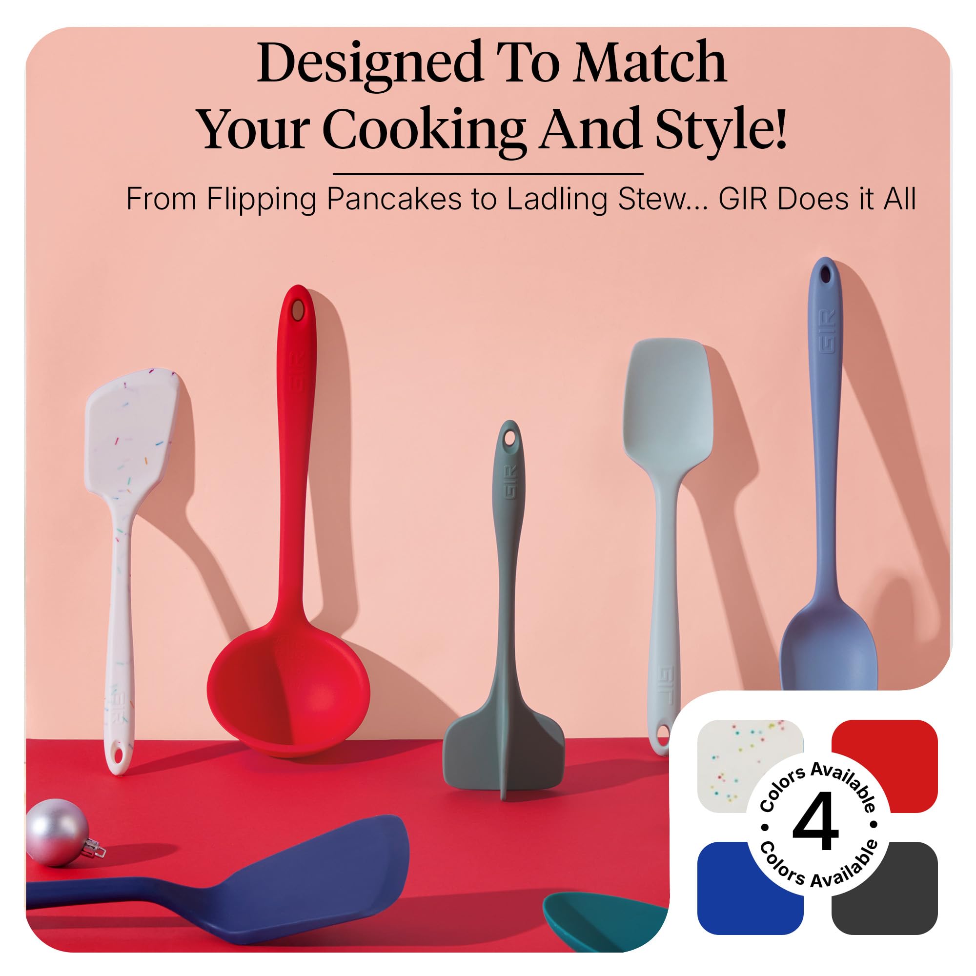 GIR volteador de silicona 13,4 pulgadas, ideal para cocinar sin rayar.