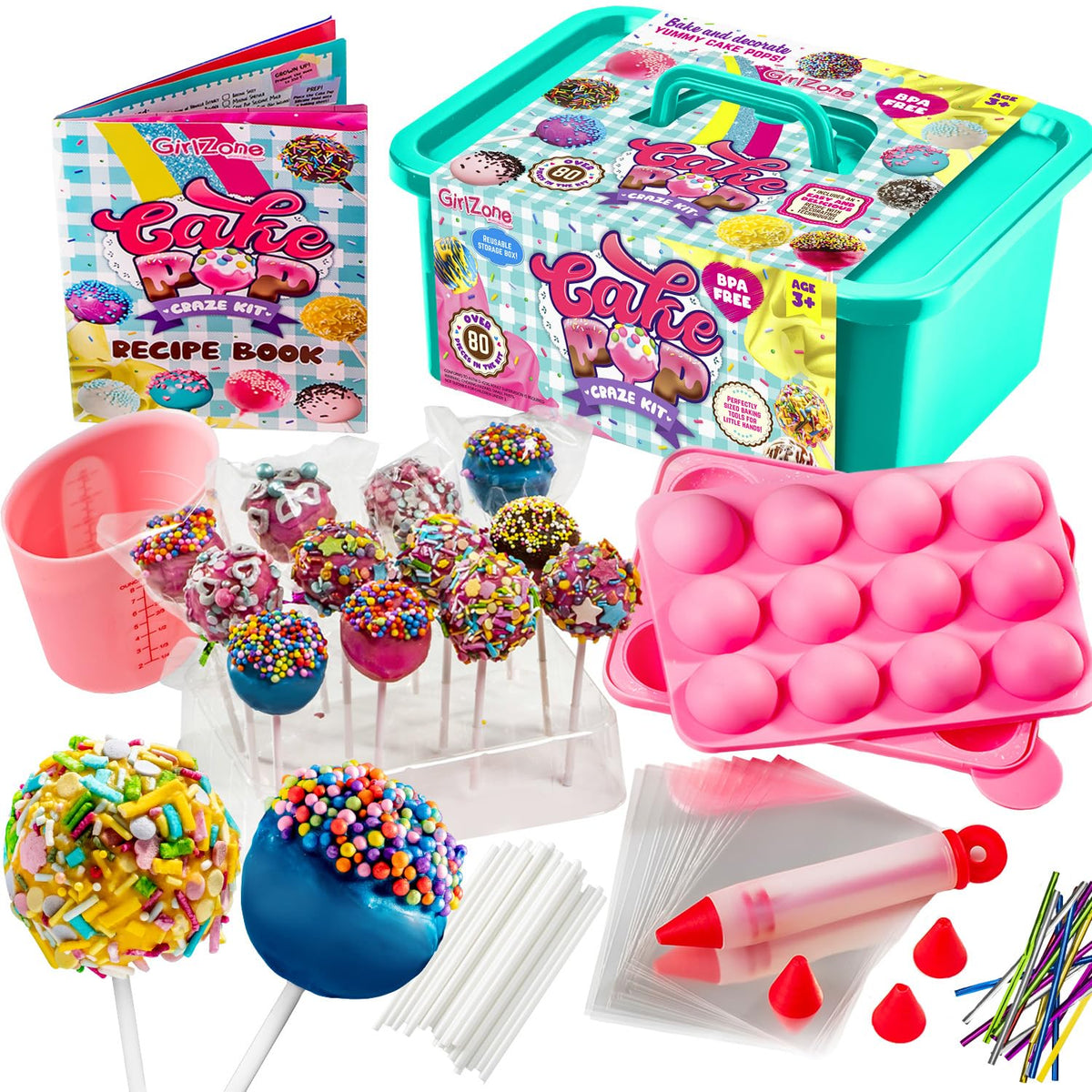 GirlZone Locura Palitos de Pastel Kit: contenido para aprender repostería divertida