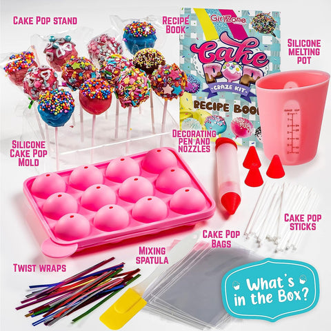 GirlZone Locura Palitos de Pastel Kit: molde para palitos de pastel y manejo fácil