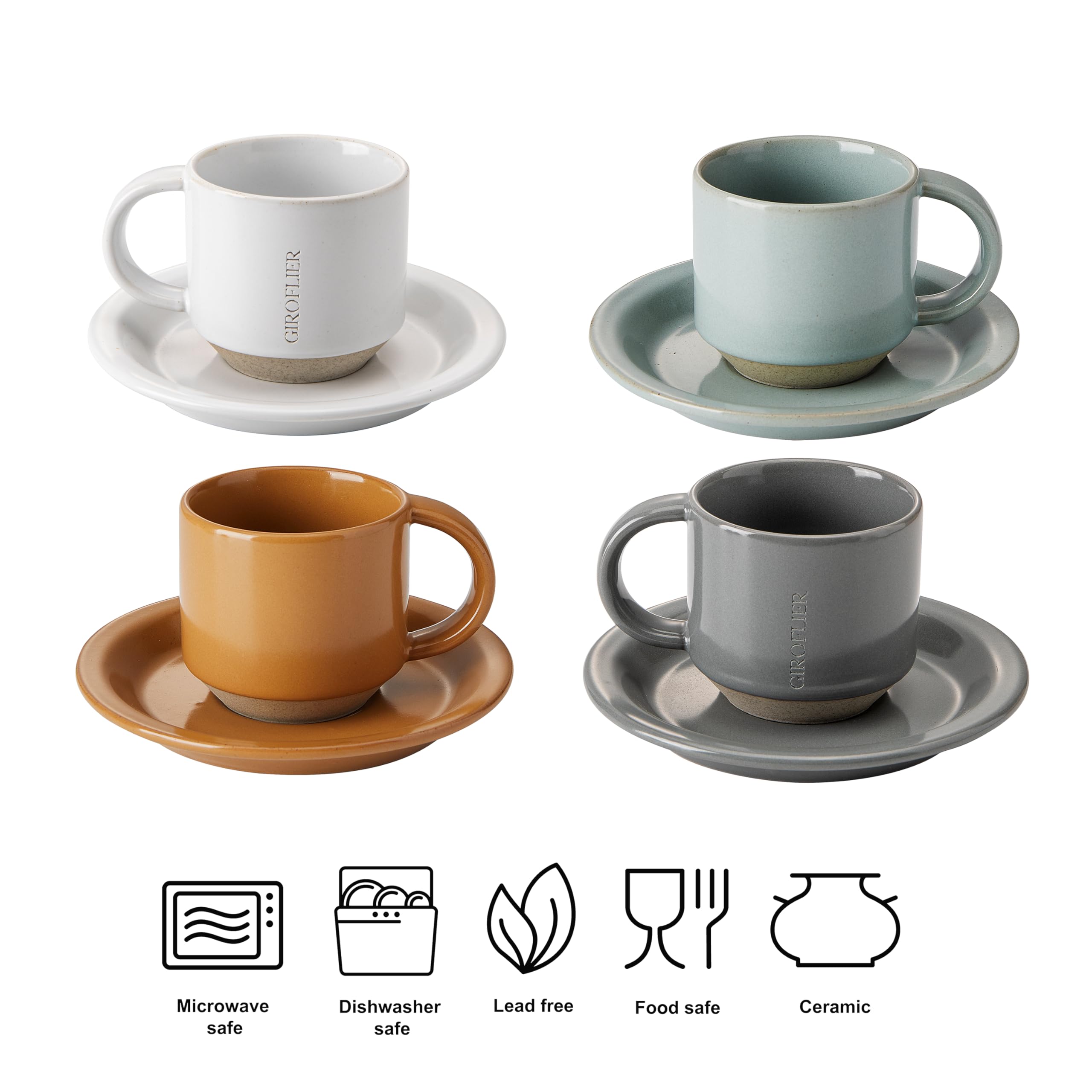 Diseño moderno Giroflier roble en cerámica resistente, colores variados.