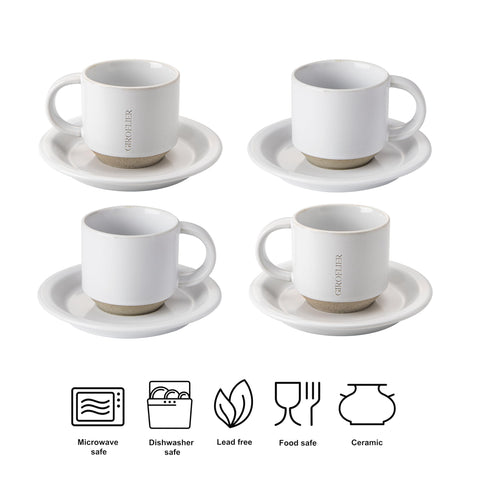 Giroflier Oak: tazas espresso con diseño moderno para la mesa diaria.