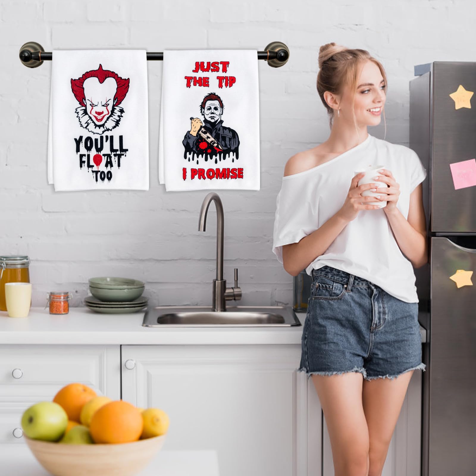 GIRVEM Pennywise: toalla de terror para vestir la cocina